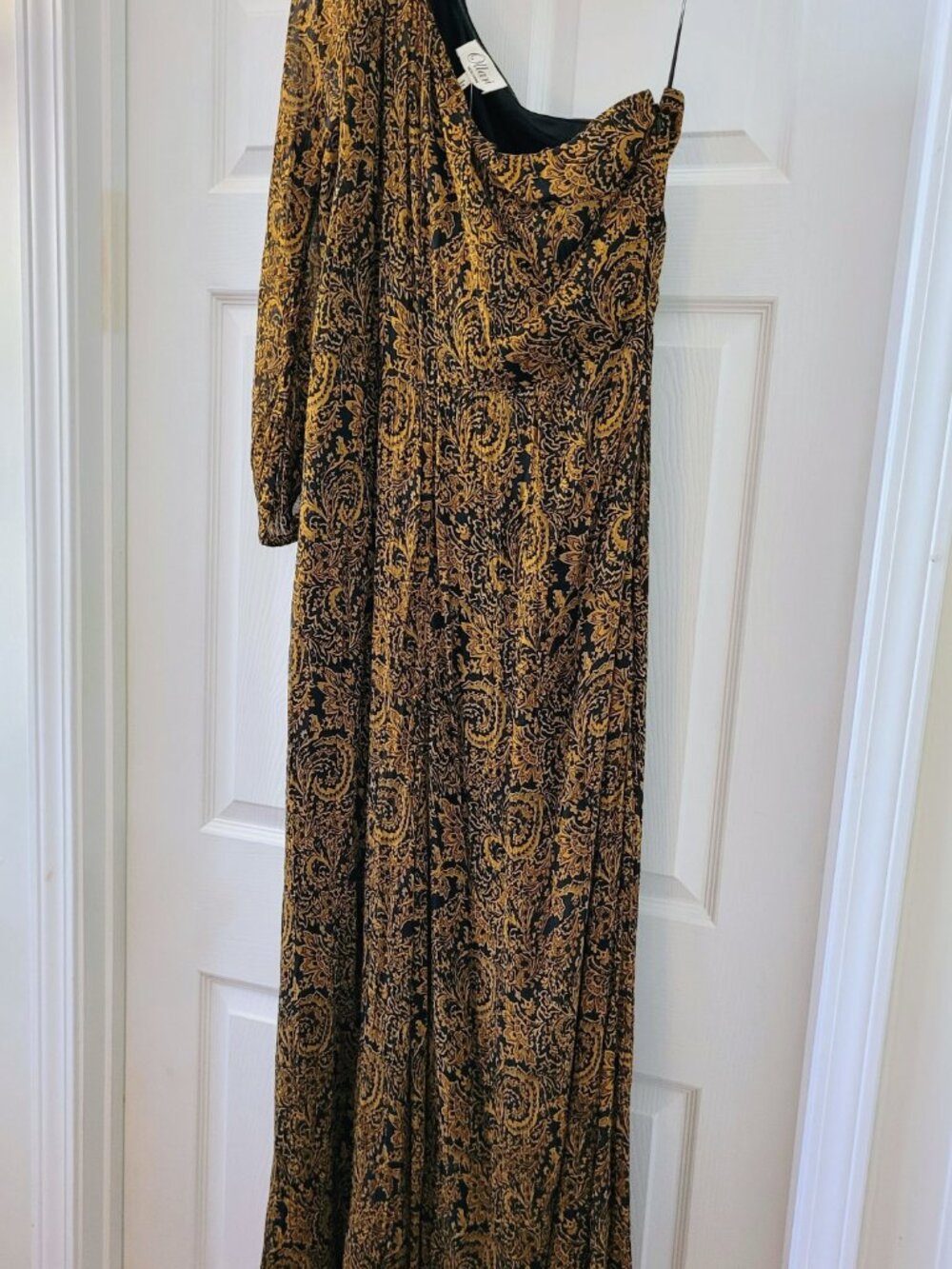 NWT Anthropologie Ollari Paisley One-Shoulder Jumpsuit, Size L - Picture 4 of 16